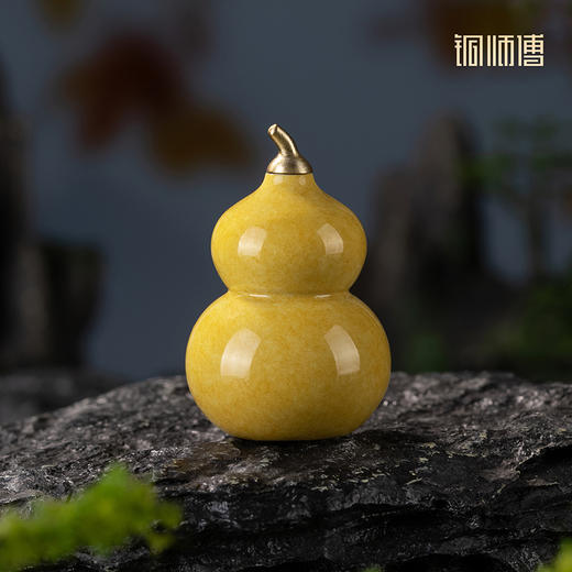 铜师傅《七彩葫芦》桌面铜摆件 家居装饰工艺品礼盒挂件 商品图2