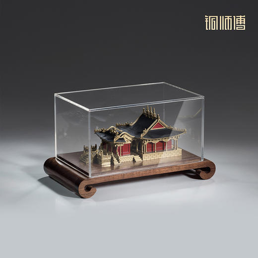 铜师傅 见微系列《五爷庙》 客厅桌面龙王庙寺庙铜工艺品家居摆件 商品图3