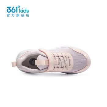 361°儿童运动鞋男女童(3-12岁)防撞鞋头密网休闲跑鞋 紫 35 商品图1