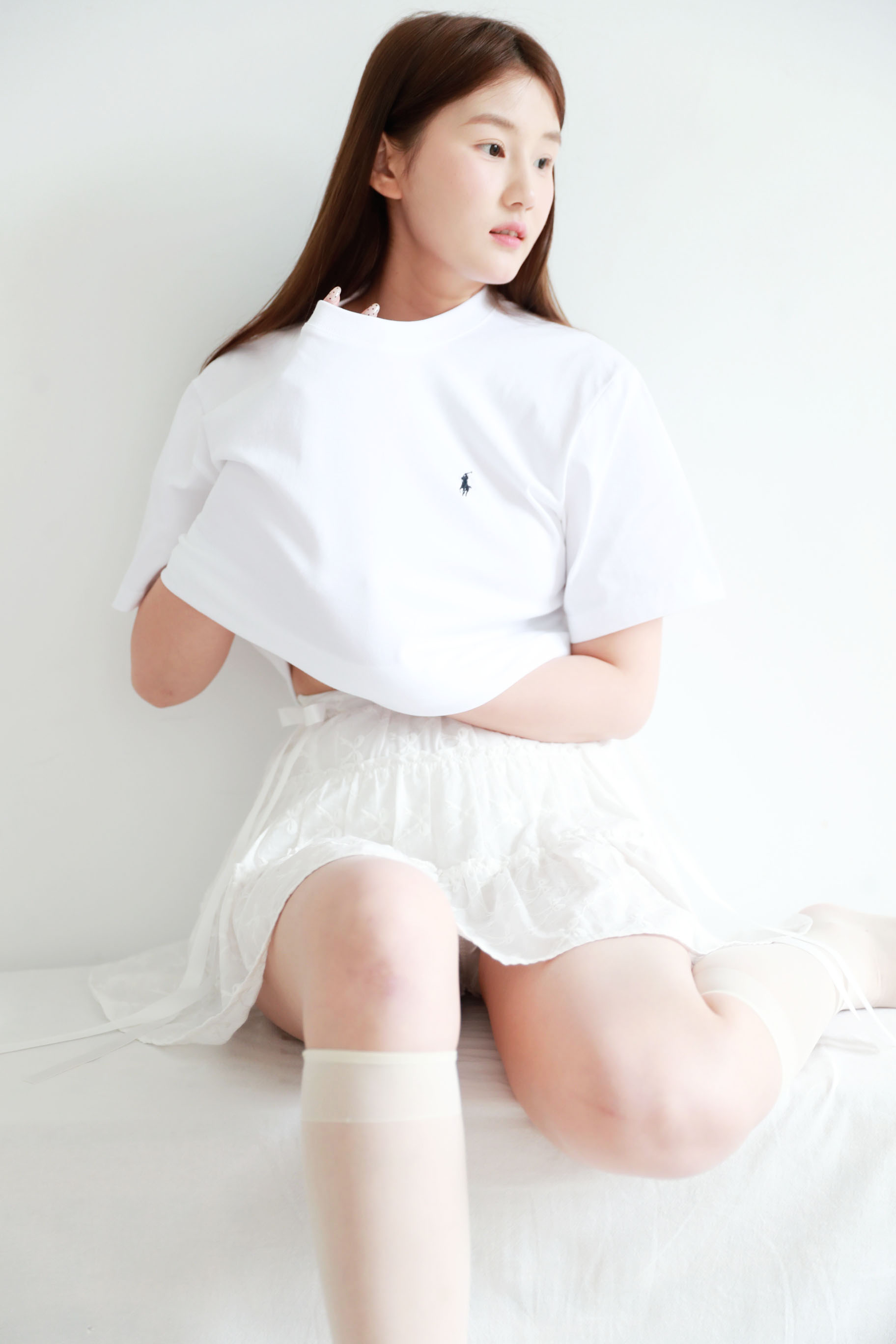 7个颜色一起，小标刺绣tee。情侣圆领基础纯色全棉半袖t恤E042258