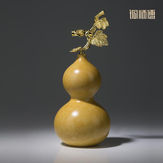 铜师傅《福禄吉祥》客厅桌面铜葫芦摆件 家居装饰工艺品 商品图2