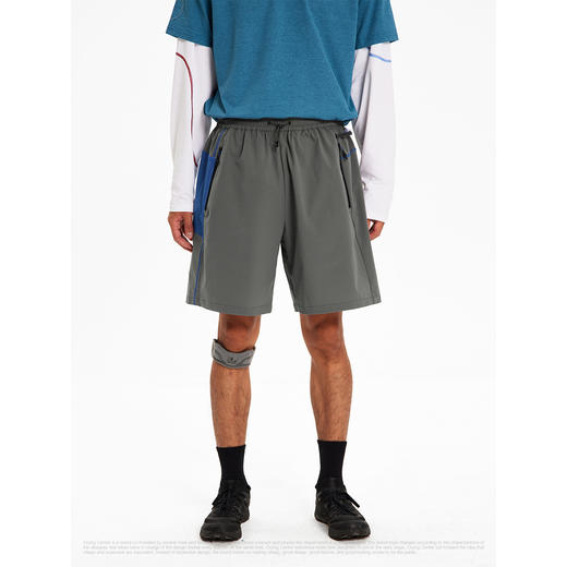 CryingCenter 撞色拼接结构点短裤跑步训练直筒裤 哭喊中心 商品图2