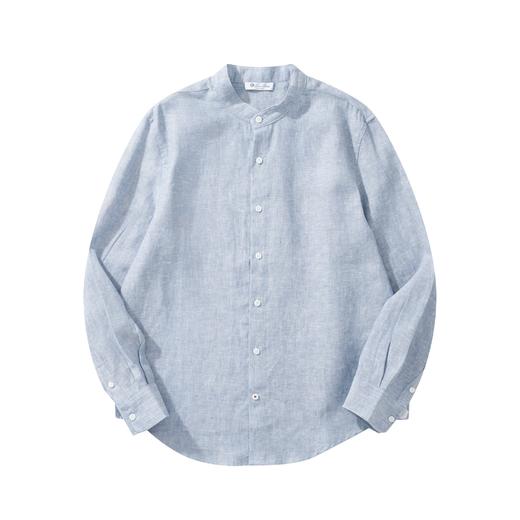 男款Elia中式领亚麻长袖衬衫la015 商品图0