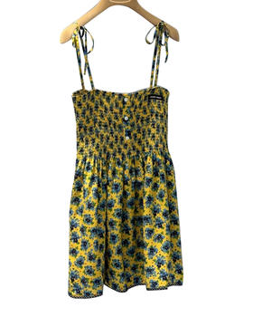 女款丝质碎花吊带背心裙ji017