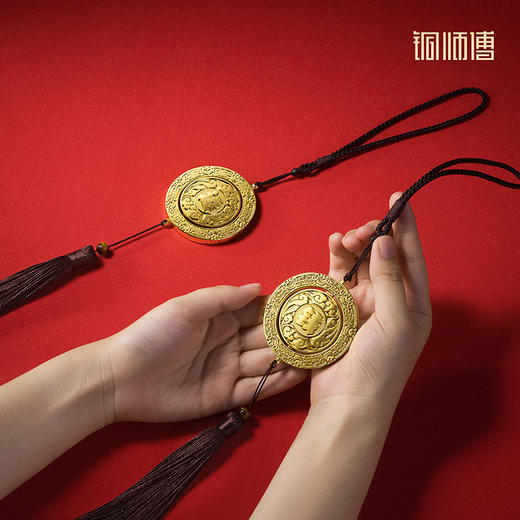 铜师傅《转大运》《赚大钱》客厅桌面铜挂件 送礼解压装饰工艺品 商品图5
