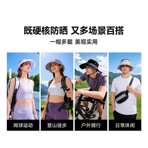 素湃Supield全波段专利防晒UPF600+防紫外线遮脸夏户外空顶防晒帽 商品图4