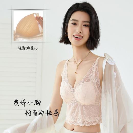 2件139！【蝴蝶美背】温柔到骨子里的蕾丝花纱!满满的简约风三角杯内衣法式 商品图4