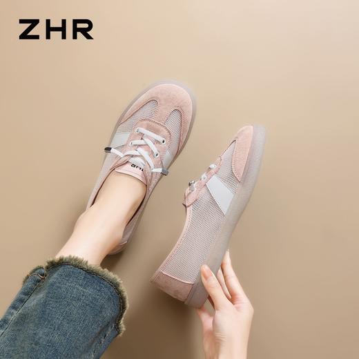 ZHR【一鞋两穿】透气网面平底小白鞋26夏季新款软底舒适休闲鞋女 商品图6