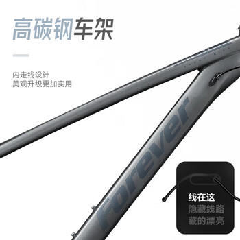 永久（FOREVER）山地车自行车 10-18岁学生变速户外奶咖色24寸适合身高150-170cm 商品图3