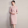 IWY/粉色七分袖西装套裙女夏季气质修身通勤正式场合职业裙装6CS37 商品缩略图2