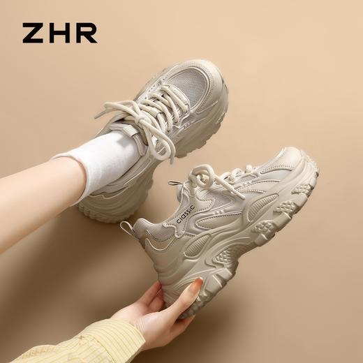 ZHR则则户外休闲鞋女2026春季新款厚底软底登山鞋透气轻便运动鞋老爹鞋 商品图1