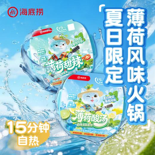 【夏日限定】海底捞夏日限定薄荷自煮火锅套餐薄荷酸汤甜辣夜宵解馋户外方便速食 商品图0