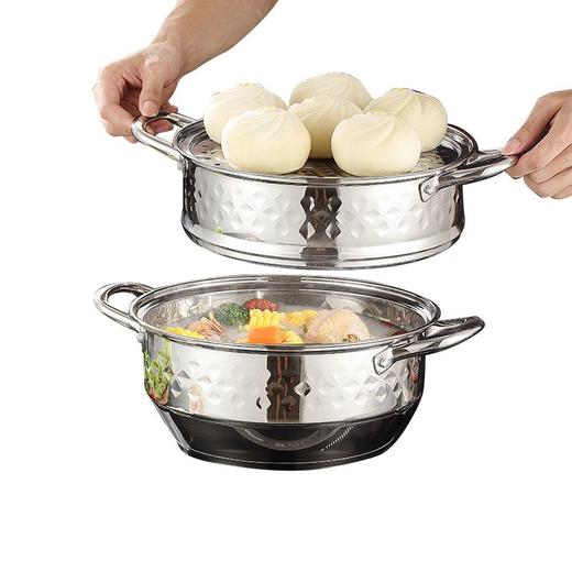 浮士德 德比星钻三层蒸锅 HG-1056 不锈钢蒸锅加厚大号 商品图0