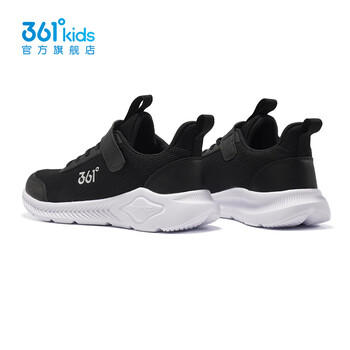 361°儿童运动鞋男女童(3-12岁)防撞鞋头密网休闲跑鞋 银 36 商品图3
