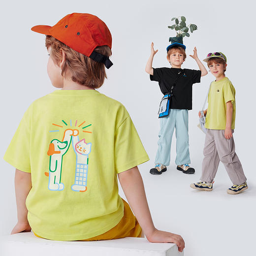 迷你巴拉巴拉男女童短袖T恤吸湿速干凉感抑菌可爱小狗上衣2026夏 商品图2