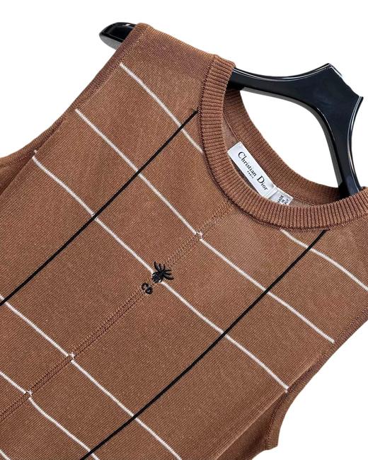 女款条纹刺绣针织背心zo010 商品图2