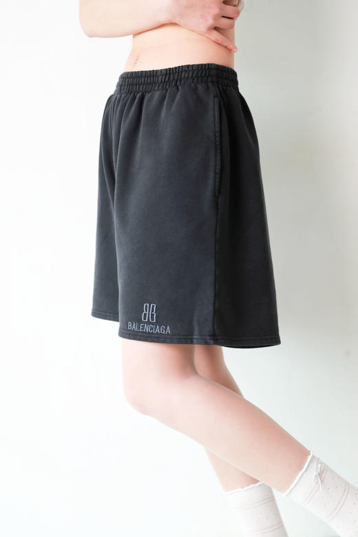 五分大短裤，重工刺绣工艺。大毛圈内里松紧腰身户外短裤E042286 商品图12