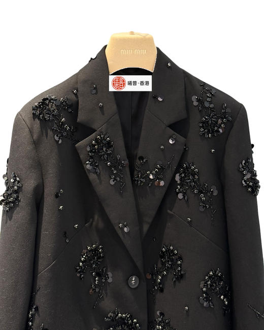 女款手工钉珠刺绣宽松西装外套he017 商品图2