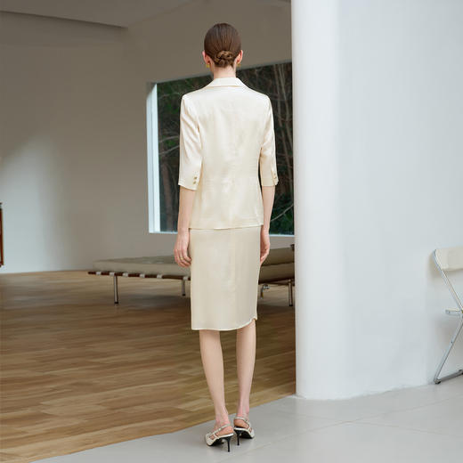 IWY/江南千金范米白色100%醋酸西装套装女富家穿搭套裙6CS08 商品图4