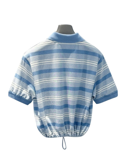 女款条纹抽绳短袖polo衫la020 商品图1