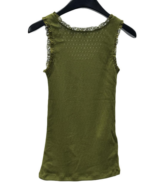 女款棉质蕾丝边针织背心lv017 商品图1