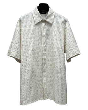 男款条纹印花短袖衬衫 可配套装zh011