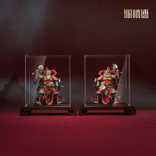 铜师傅 见微系列《门庭永固》客厅门神铜摆件 家居装饰工艺品 商品图1
