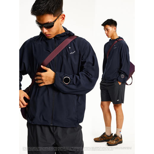 CryingCenter 抗紫外线轻薄皮肤衣防晒衫外套跑步户外连帽中性 商品图2