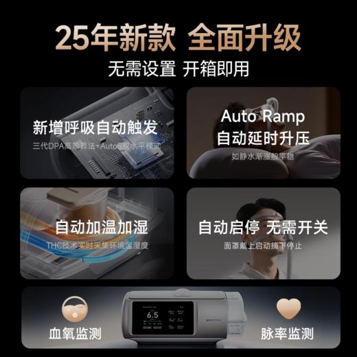 鱼跃第三代双水平呼吸机家用止鼾睡眠暂停综合征920Auto 商品图1