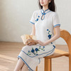 苏苏姐家只此青花旗袍裙手工diy衣服钩针蕾丝线编织毛线团材料包 商品缩略图1