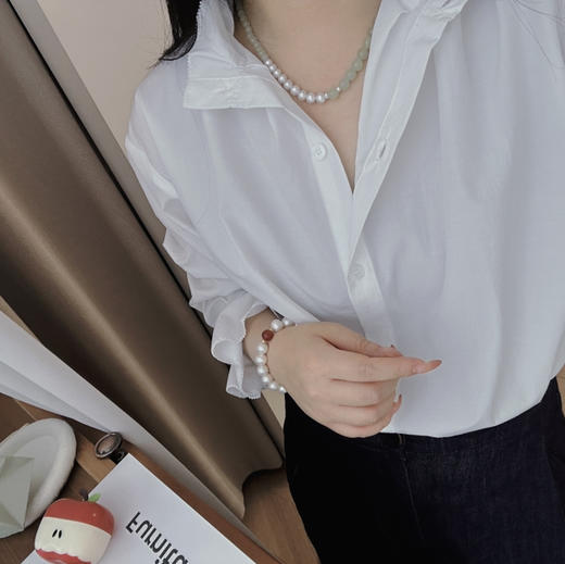 为母亲节开发的，做完立马自留了一串自己戴，无核淡水珍珠中罕见的又大又圆，约9.5-11.5mm，轻微小瑕疵是天然的印记，玛瑙，危地马拉翡翠 商品图2