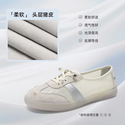 ZHR【一鞋两穿】透气网面平底小白鞋26夏季新款软底舒适休闲鞋女 商品图2