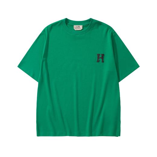 男款全棉皮革logo短袖T恤lv 商品图0