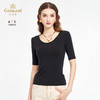 乔万尼2026夏新款商场同款修身显瘦短袖针织衫百搭上衣女EZ2C143 商品缩略图0