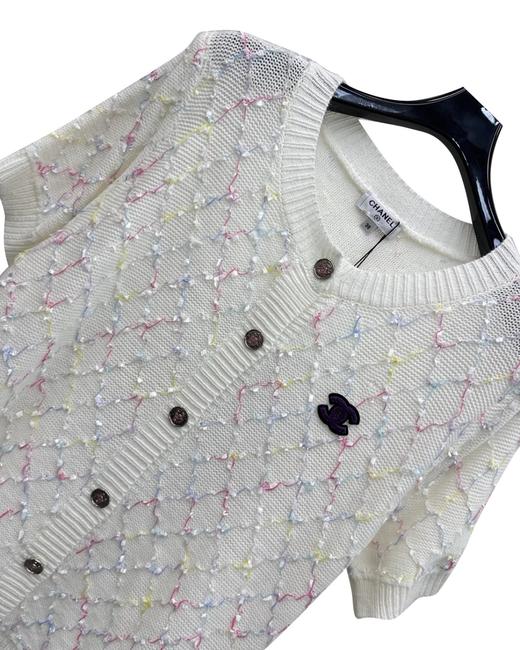 女款菱格短袖针织开衫ba025 商品图2