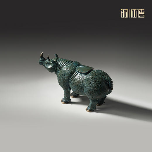 铜师傅 见微系列《青铜犀尊》客厅青铜犀牛摆件 家居装饰工艺品 商品图3