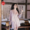 逸红颜《暮然》2026年夏新款粉蝶花汀花卉刺绣新中式国风短裤女 商品缩略图2