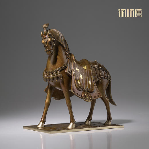 铜师傅《吉祥马》客厅桌面铜马摆件 家居装饰工艺品 乔迁开业礼物 商品图2