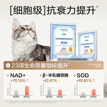 卫仕时光粮关键营养LA20肠胃护理成猫粮猫干粮 长寿猫源菌修肠道1.5kg 商品图4