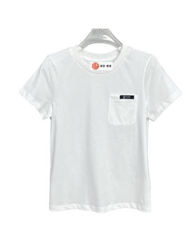 女款口袋纯棉短袖T恤ba020