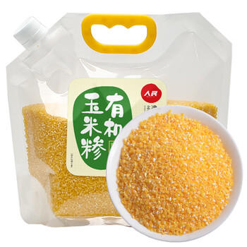 人民食品 有机玉米糁东北碴子五谷杂粮碎苞米渣煮米饭熬粥2.3斤 /粮油调味 /杂粮 /谷米类 商品图3