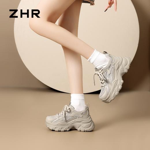 ZHR则则户外休闲鞋女2026春季新款厚底软底登山鞋透气轻便运动鞋老爹鞋 商品图2