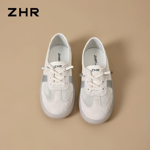 ZHR【一鞋两穿】透气网面平底小白鞋26夏季新款软底舒适休闲鞋女 商品图5