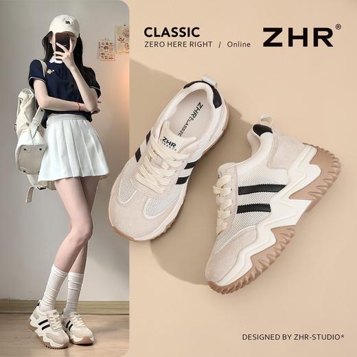 【7.5CM】ZHR内增高德训鞋网面透气阿甘鞋夏季新款轻便小个子女鞋 商品图0