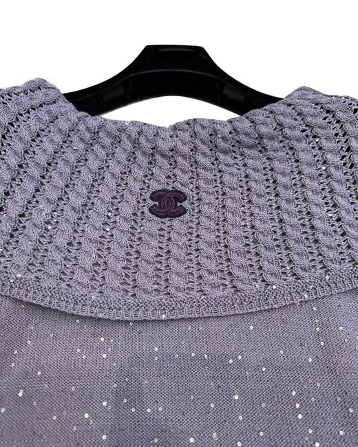 女款闪片一字肩针织衫zi025 商品图2