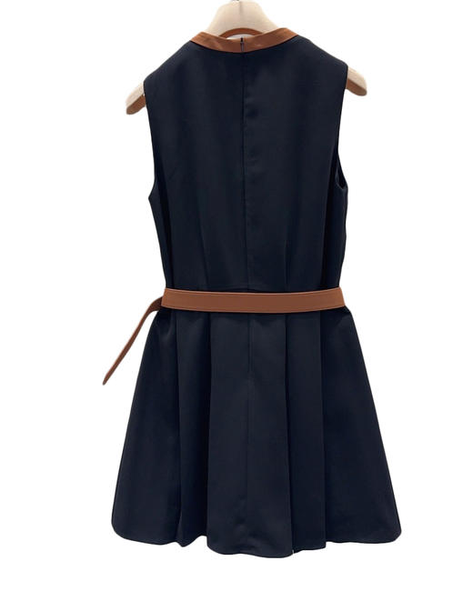 女款拼色腰带背心裙he017 商品图1