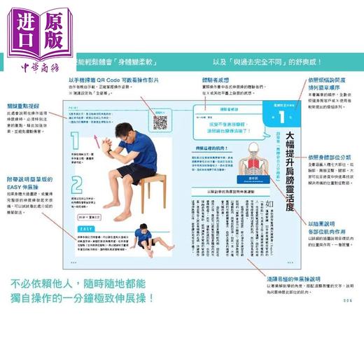 预售 【中商原版】解痠止痛 筋膜伸展解剖书 全体干32项拉筋全伸展 有效松筋解郁 启动体内自愈机能 中田雄大 方言文化	港台原版 商品图1
