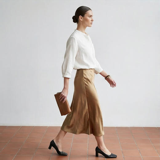 PALUOPO/PL19姆米冠乐绉立领新中式外套高级感提花真丝衬衫ES250186Z 商品图4