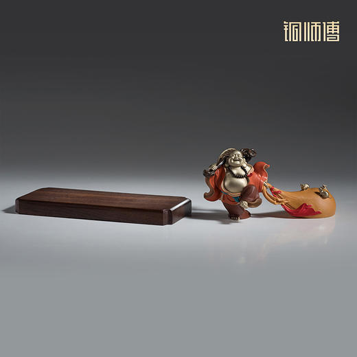 铜师傅 见微系列《笑纳百财》客厅桌面佛像铜摆件 家居工艺品 商品图3
