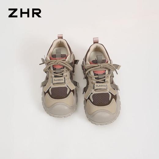 ZHR则则厚底运动休闲鞋女春夏季网面透气大头老爹鞋软底户外登山鞋 商品图9